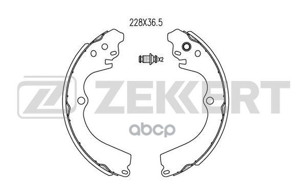 Колодки торм. бараб. задн. Subaru Forester (SF_ SG_) 97-  Impreza (GFC GC GF) 92-  Impreza (GD GG) 0 Zekkert арт. bk-4040
