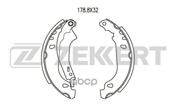 Колодки торм. бараб. задн. Peugeot 206 98-  206 SW 02-  206+ 09- Zekkert арт. bk-4045