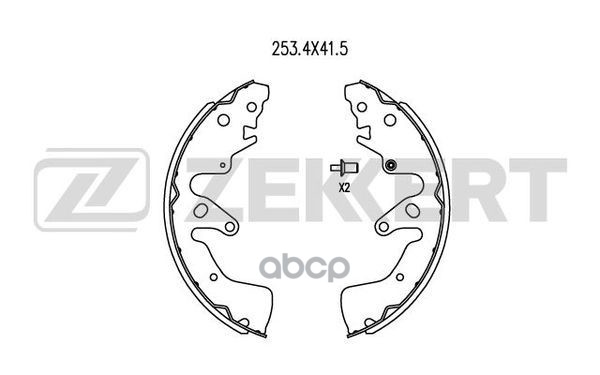 Колодки торм. бараб. задн. Suzuki Grand Vitara (JT) 05- Zekkert арт. bk-4049