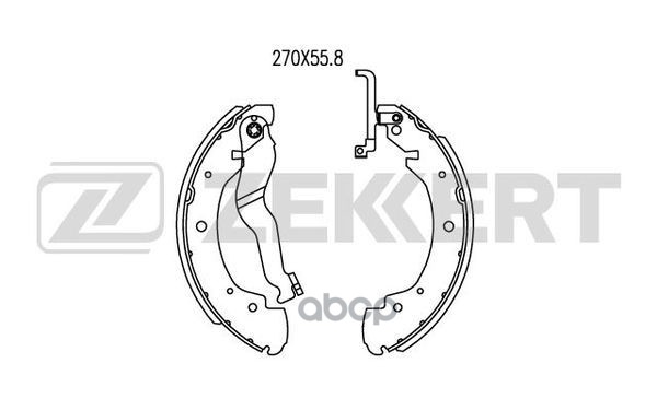 Колодки торм. бараб. задн. VW Transporter IV 90- Zekkert арт. bk-4052