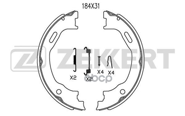 Колодки торм. бараб. задн.  стоян. торм. с уст. компл. Chrysler 300 C I-II 04-  MB M-Class (W163) 98 Zekkert арт. bk-4055