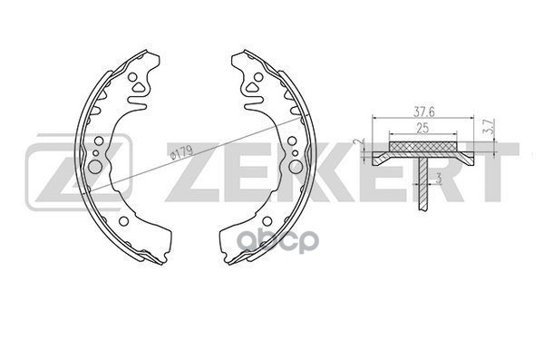 Колодки торм. бараб. задн. Daihatsu Copen 03-  Move 98-  Sirion 98-  YRV 01- Zekkert арт. bk-4086