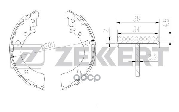 Колодки торм. бараб. задн. Honda Accord I-III 78-  Civic V  VI 91-  HR-V 98-  Life III 03-  Logo 96- Zekkert арт. bk-4103