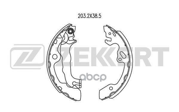Колодки торм. бараб. задн. Ford Focus I II 98- Zekkert арт. bk-4188