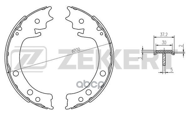 Колодки торм. бараб. задн.  стоян. торм. Suzuki Grand Vitara (JT) 07- Zekkert арт. bk-4195