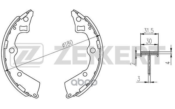 Колодки торм. бараб. задн. Kia Picanto 04- Zekkert арт. bk-4258