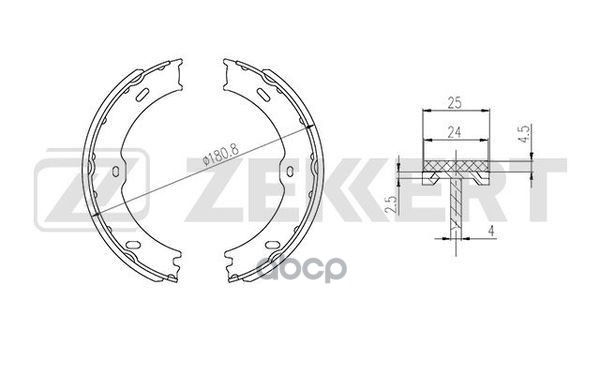 Колодки торм. бараб. задн.  стоян. торм. MB Sprinter (B906) 06-  VW Crafter 06- Zekkert арт. bk-4331