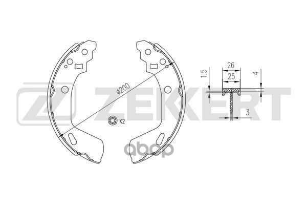 Колодки торм. бараб. задн. Suzuki Swift (FZ NZ) 10- Zekkert арт. bk-4367