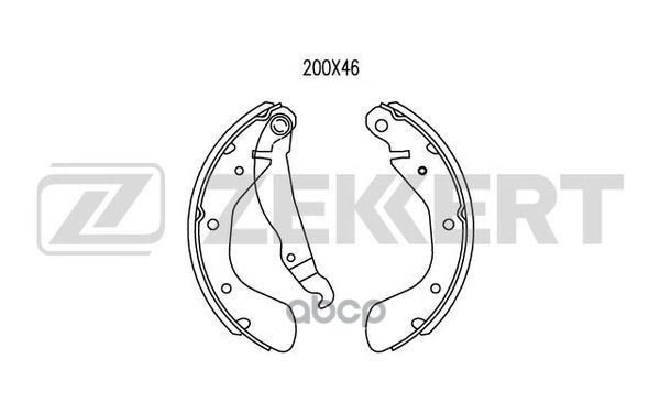 Колодки торм. бараб. задн. Chevrolet Lacetti (J200) 05-  Daewoo Lacetti (KLAN) 04-  Nexia (KLETN) 95 Zekkert арт. bk-4459
