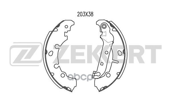Колодки торм. бараб. задн. Ford Fiesta IV V 95-  Fusion 02-  Ka 01-  Street Ka 03-  Puma 97-  Mazda Zekkert арт. bk-4468