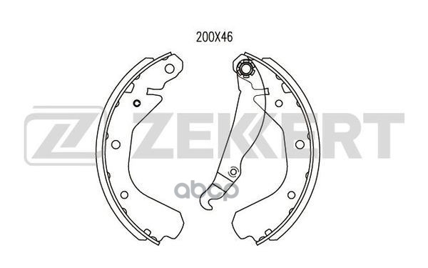 Колодки торм. бараб. задн. Opel Ascona C III 81-  Kadett D IV 79-  Kadett E V 84-  Vectra A 88- Zekkert арт. bk-4472