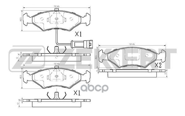 Колодки торм. диск. передн. Ford Escort III  IV 81-  Fiesta II-IV 84-  Sierra II 82-  Mazda 121 III Zekkert арт. bs-1010