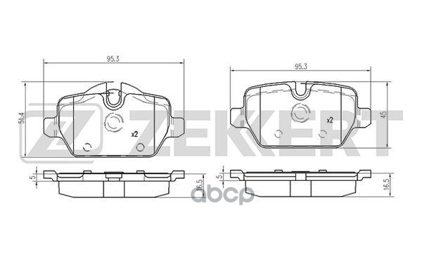 Колодки торм. диск. задн. BMW 1 (E81 E87 F20) 04-  3 (E90 E92) 04-  Mini Countryman (R60) 10-  Pacem Zekkert арт. bs-1018