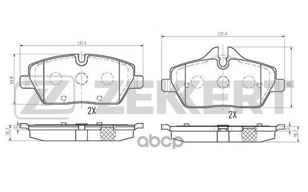Колодки торм. диск. передн. BMW 1 (E81 E82 E87 E88) 04-  Mini Clubman (R55 R55N) 07-  Cabrio (R57 R5 Zekkert арт. bs-1019