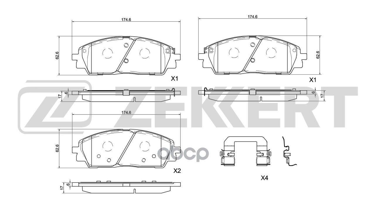 Колодки Торм. Диск. Передн. Kia Carnival Iii 19- Zekkert арт. bs-1064