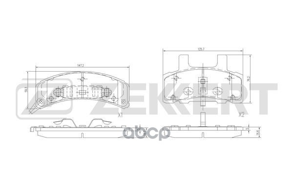 Колодки торм. диск. передн. Chevrolet Suburban (GMT400) 91-  Cadillac Escalade (GMT400) 98- Zekkert арт. bs-1073