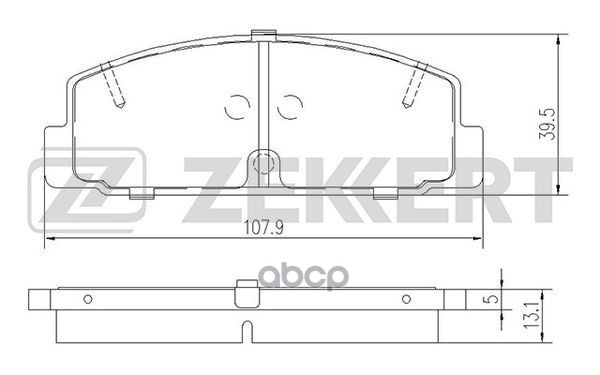 Колодки торм. диск. задн. Mazda 6 I-II 02- Zekkert арт. bs-1100