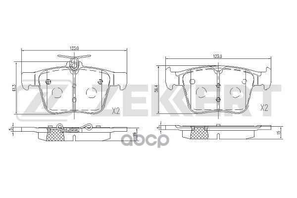 Колодки торм. диск. задн. Skoda Kodiaq (NS7) 16-  VW Passat VIII 14-  Tiguan II 16-  Golf VII 12-  A Zekkert арт. bs-1114