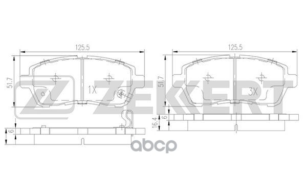 Колодки торм. диск. передн. Ford Fiesta VI 08-  Mazda 2 II 07-  Subaru Justy IV 07-  Suzuki Swift (F Zekkert арт. bs-1130