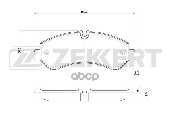 Колодки торм. диск. задн. MB Sprinter 5-t (907) 18- Zekkert арт. bs-1132