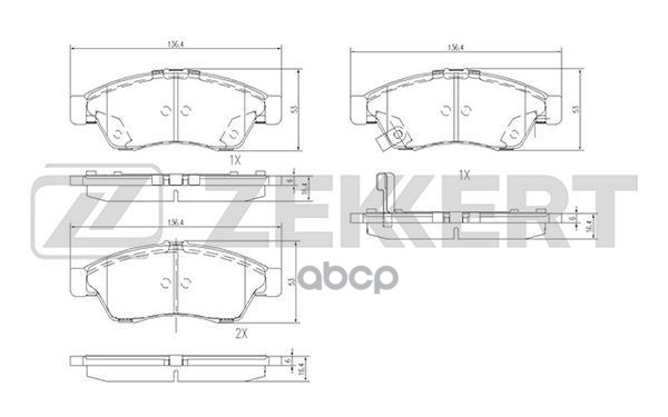 Колодки торм. диск. передн. Suzuki Liana (ER RH_) 01- Zekkert арт. bs-1139