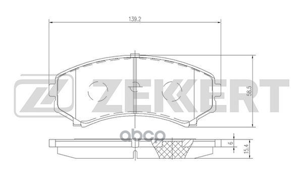 Колодки торм. диск. передн. Mazda MPV88-  E2000 E2200 III 99-  Mitsubishi Grandis 03-  Montero II 00 Zekkert арт. bs-1140