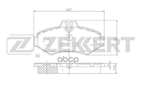 Колодки торм. диск. задн. MB G-Class (W461) 97-  G-Class (W463) 93-  Sprinter 2-t (901 902) 95-  VW Zekkert арт. bs-1158