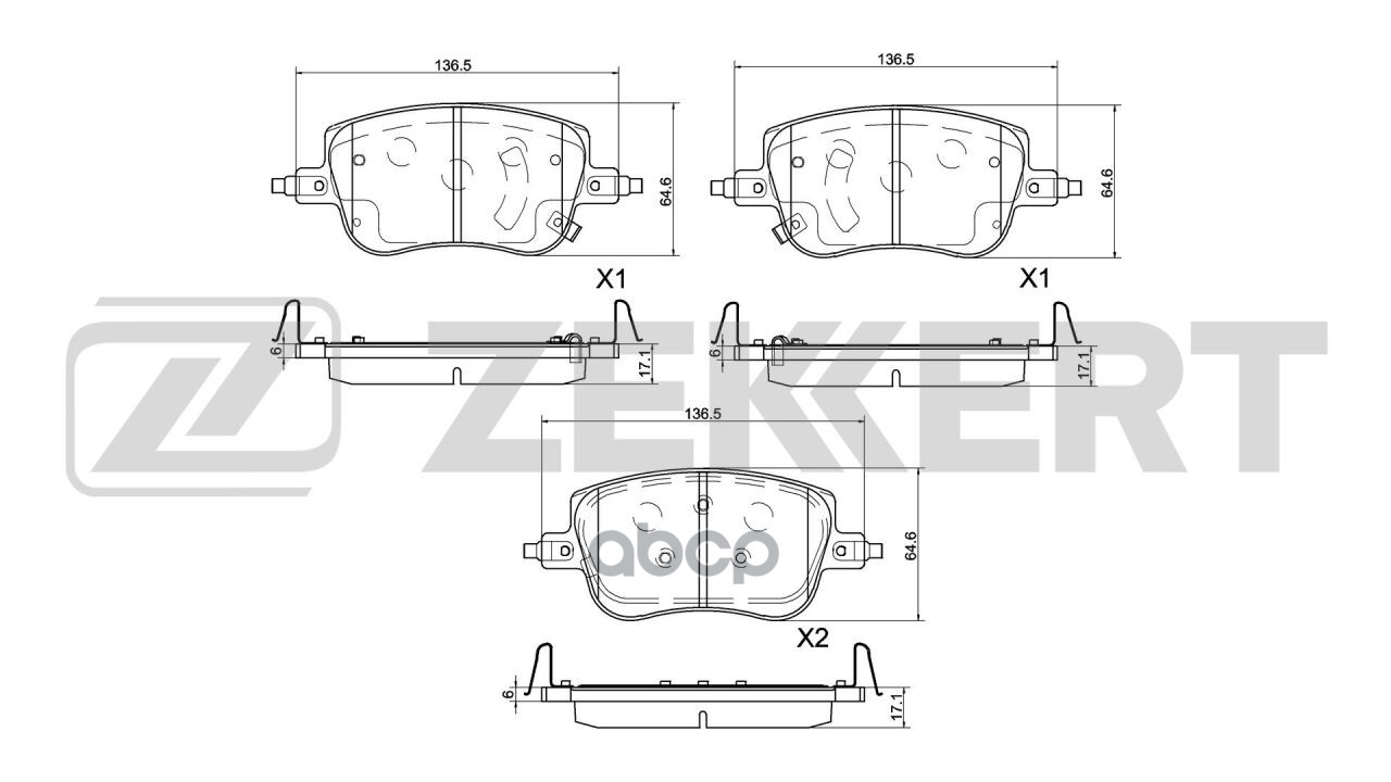 Колодки торм. диск. передн. Haval Jolion 21- Zekkert арт. bs-1186