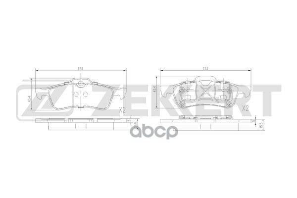 Колодки торм. диск. задн. Mini Cabrio (R52) 04-  Hatch (R53 R50) 01- Zekkert арт. bs-1197