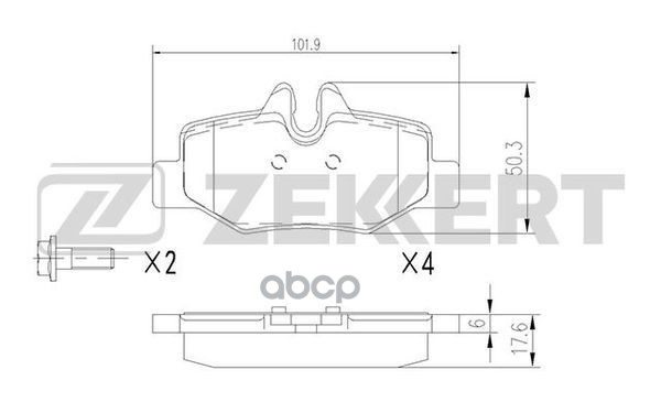 Колодки торм. диск. задн. MB Viano (639) 03-  Vito (W639) 03- Zekkert арт. bs-1212