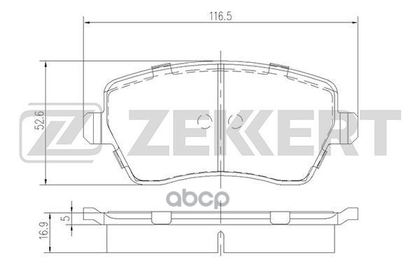 Колодки торм. диск. передн. Nissan Micra (K12) 03-  Renault Logan (KS) 07-  Duster 11-  Lada Largus Zekkert арт. bs-1221