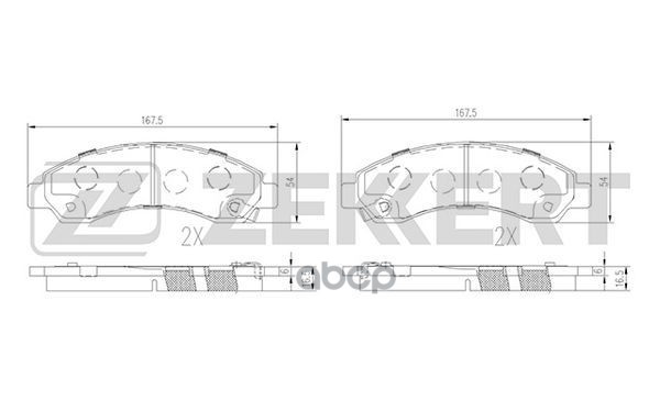 Колодки торм. диск. передн. Great Wall Hover 06- Zekkert арт. bs-1244