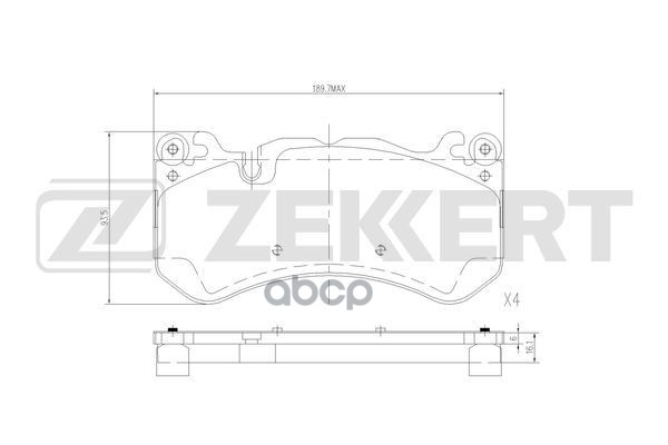 Колодки торм. диск. передн. MB C-Class (204) 12-  CLS (218) 11-  E-Class (212) 09- Zekkert арт. bs-1287