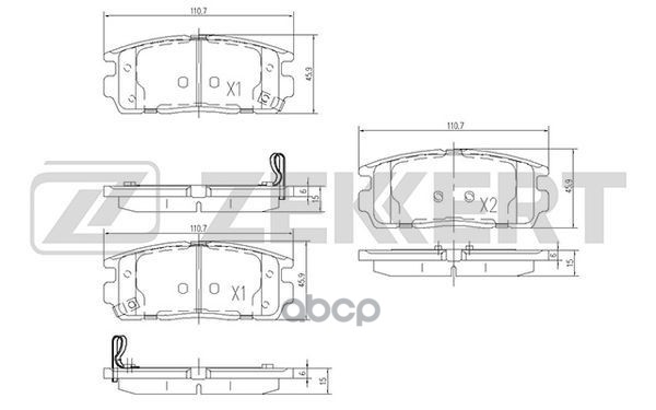 Колодки торм. диск. задн. Chevrolet Captiva (C100 C140) 06-  Opel Antara 06- Zekkert арт. bs-1299