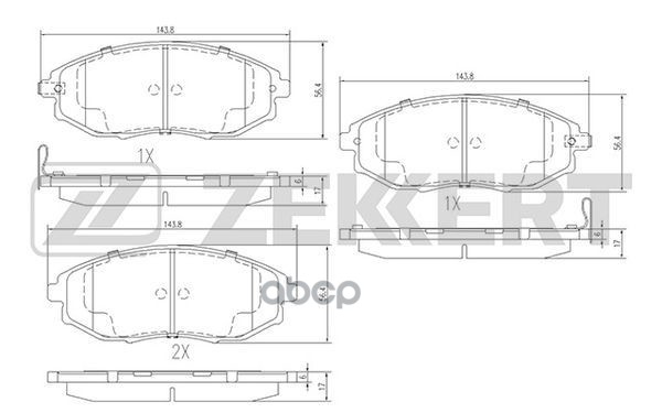 Колодки торм. диск. передн. Chevrolet Epica (KL1_) 06- Zekkert арт. bs-1313