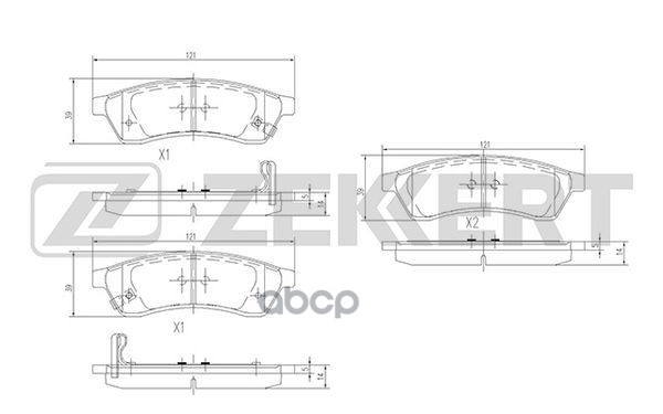 Колодки торм. диск. задн. Chevrolet Epica (KL1_) 06- Zekkert арт. bs-1314