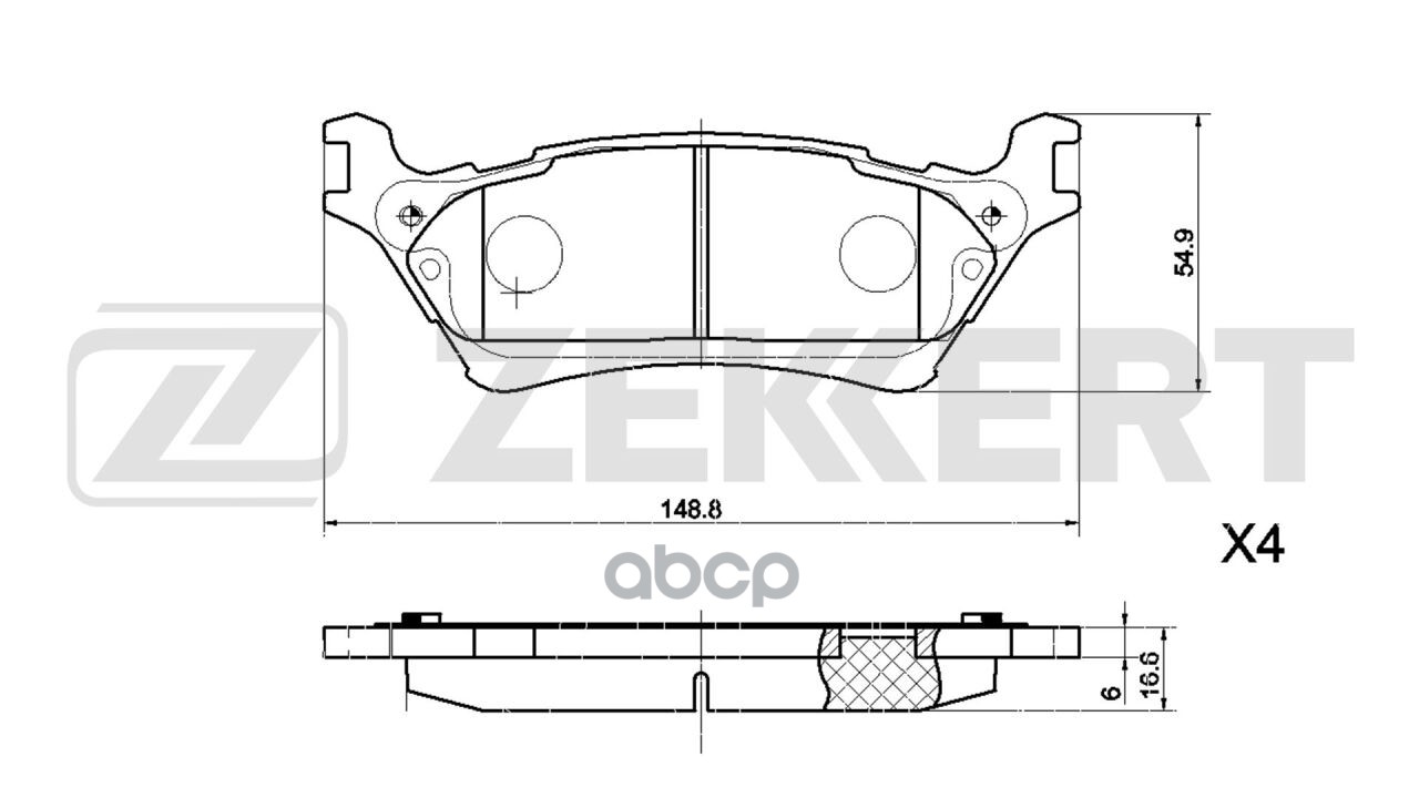 Колодки торм. диск. задн. Ford F-150 VII  VIII 10- Zekkert арт. bs-1332