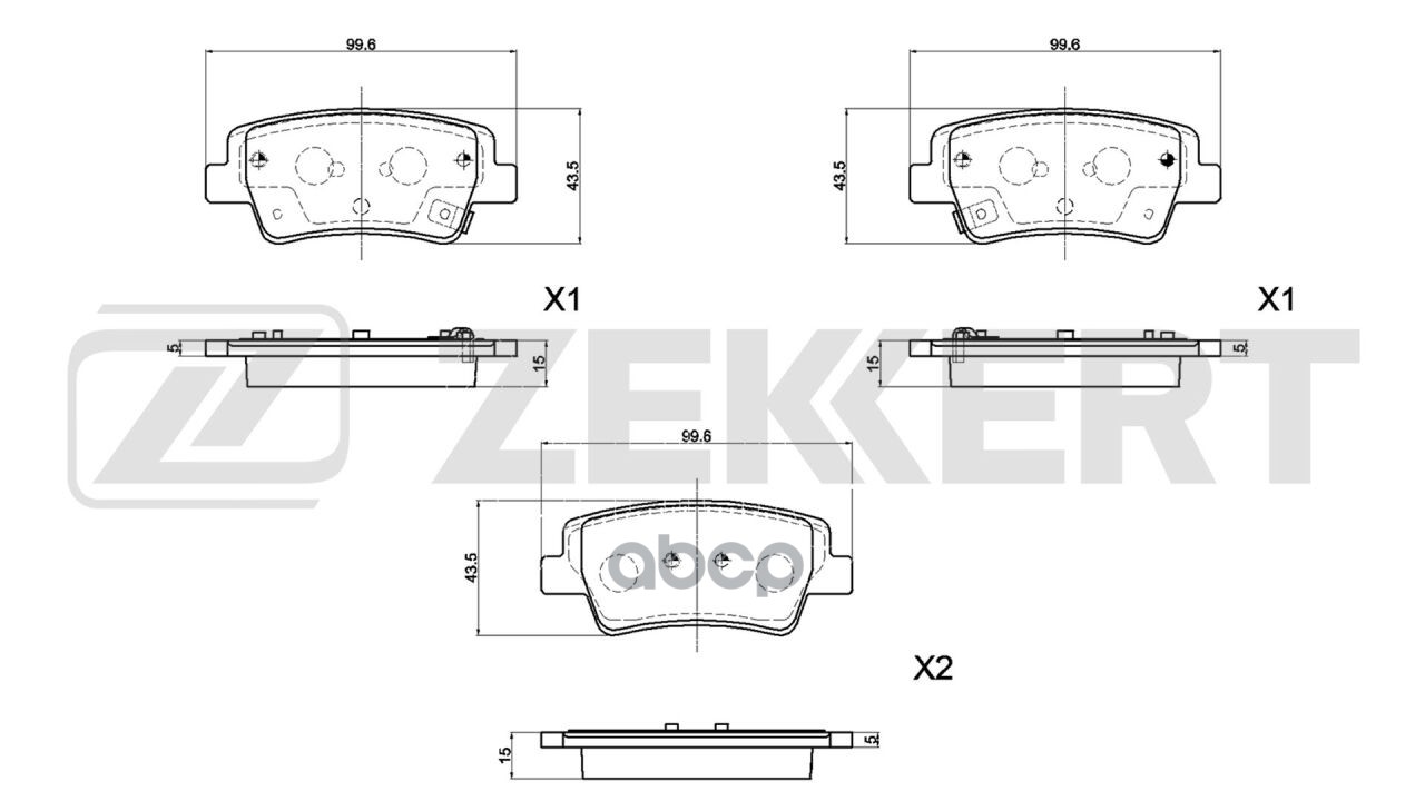 Колодки торм. диск. задн. Hyundai Elantra VI  VII 20- Zekkert арт. bs-1342