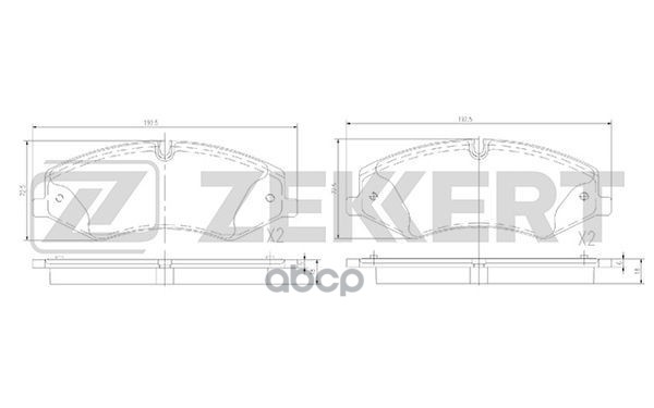 Колодки торм. диск. передн. Land Rover Range Rover III 06- Zekkert арт. bs-1386