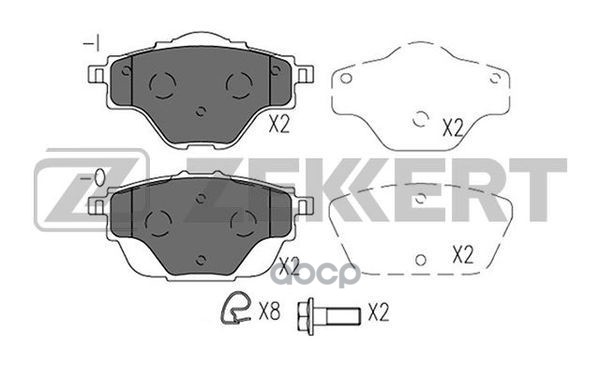 Колодки торм. диск. задн. Citroen Grand Picasso II 13-  C4 Picasso II 13-  C4 Spacetourer 18-  C5 Ai Zekkert арт. bs-1404