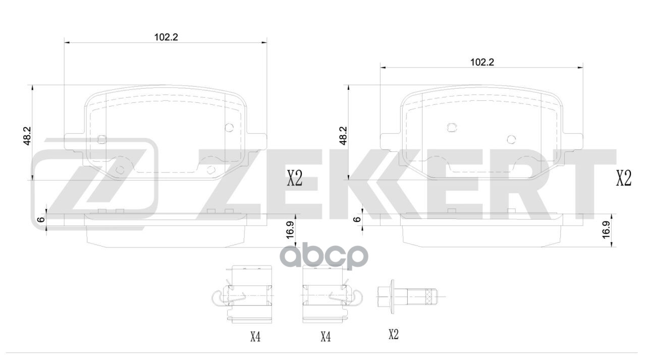 Колодки торм. диск. задн. Ford Explorer VI 20- Zekkert арт. bs-1415