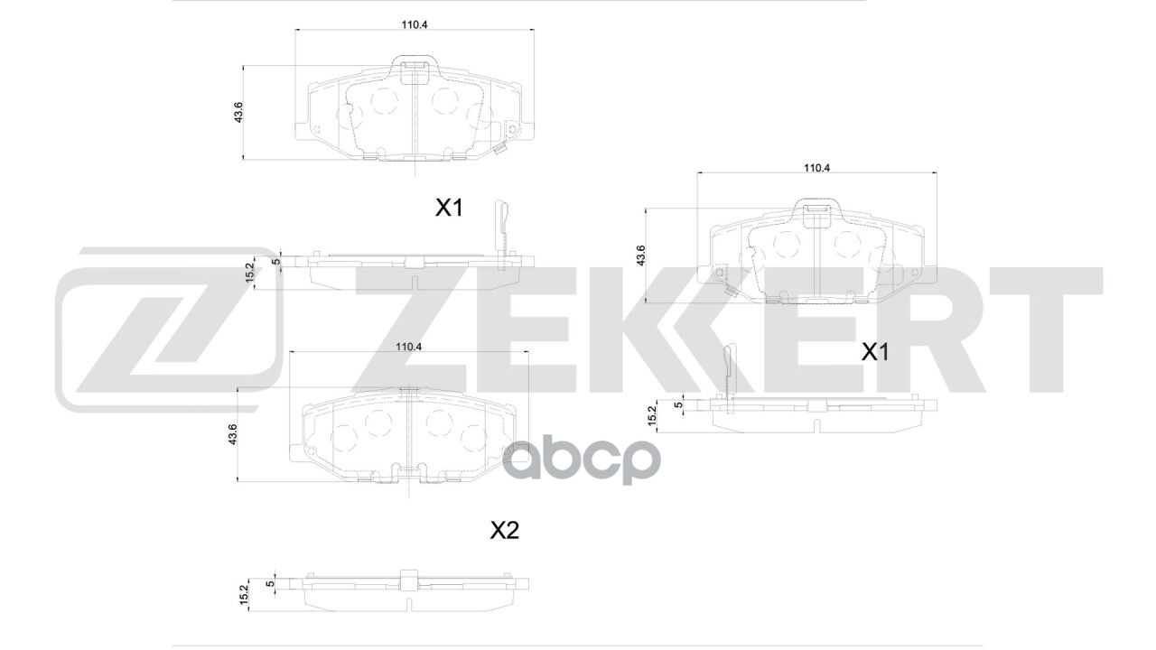 Колодки торм. диск. передн. Suzuki Jimny (A6G)18- Zekkert арт. bs-1424