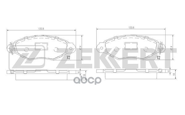 Колодки торм. диск. передн. Citroen Xsara 97-  Xsara Break 97-  Renault Kangoo 97-  Kangoo Express 9 Zekkert арт. bs-1443