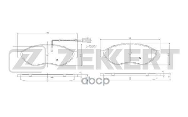 Колодки торм. диск. передн. с датчиком Citroen Jumper III 06-  Fiat Ducato (250_ 290_) 06-  Peugeot Zekkert арт. bs-1469