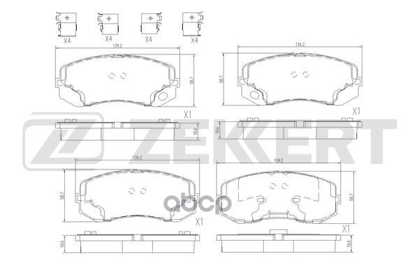 Колодки торм. диск. передн. Mitsubishi Canter VI  VII 01- Zekkert арт. bs-1514