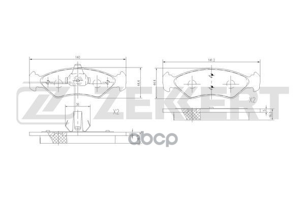 Колодки торм. диск. передн. Ford Fiesta III  IV 89-  Ford KA 96- Zekkert арт. bs-1561