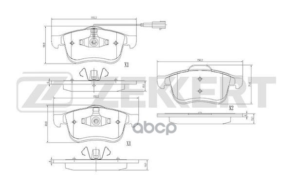 Колодки торм. диск. передн. Opel Combo II-III 13-  Fiat Doblo (152) 10-  Doblo Cargo (223 263) 09- Zekkert арт. bs-1691