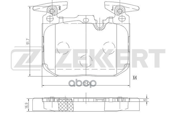 Колодки торм. диск. передн. BMW 1 (F20) 11-  3 (F30  F80) 11- Zekkert арт. bs-1692