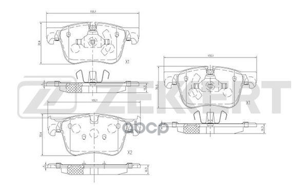 Колодки торм. диск. передн. Peugeot 308 II 13-  308 SW II 14-  Citroen C4 Picasso II 13-  C4 Grand P Zekkert арт. bs-1694