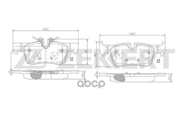 Колодки торм. диск. задн. BMW 2 (F45 F46) 13-  X1 (F48) 15-  X2 (F39) 17-  Mini Countryman (F60) 16- Zekkert арт. bs-1695